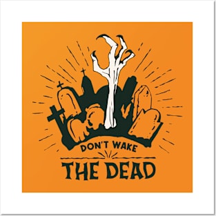 Creepy Halloween Zombie Graveyard // Don't Wake the Dead Posters and Art